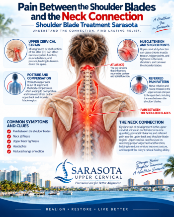 Pain between the shoulder blades and the neck connection | Shoulder blade treatment Sarasota