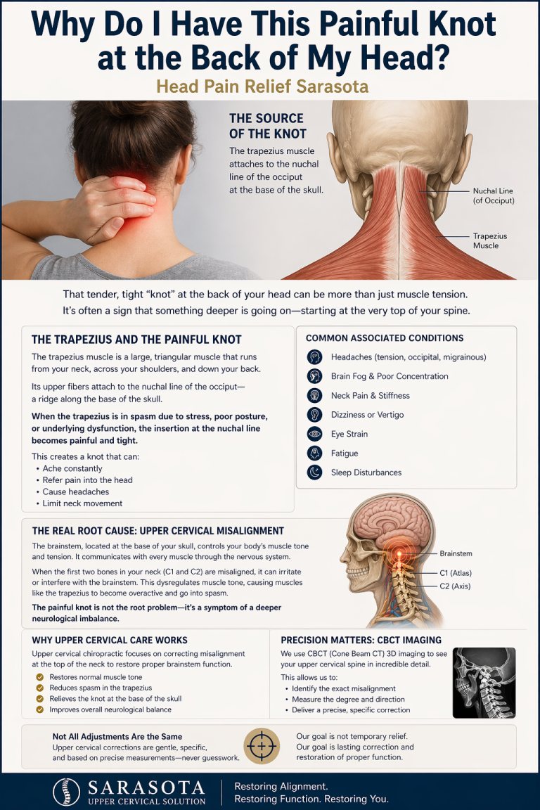 Why do i have this painful knot at the back of my head | Head Pain relief sarasota